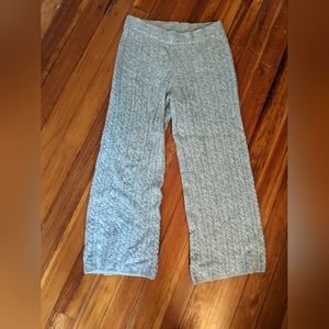 Abercrombie & Fitch Cable Knit Wide Leg Sweater Pants